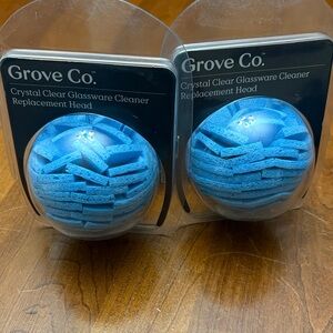 Grove Co. Blue Glassware Cleaner Replacement Head x2